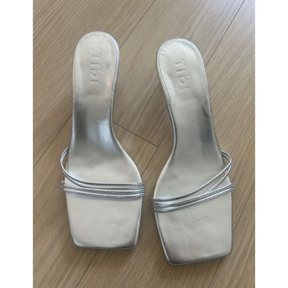 Tibi Jim Nappa Silver Sandal Size 40 US 9.5 - Picture 7 of 11